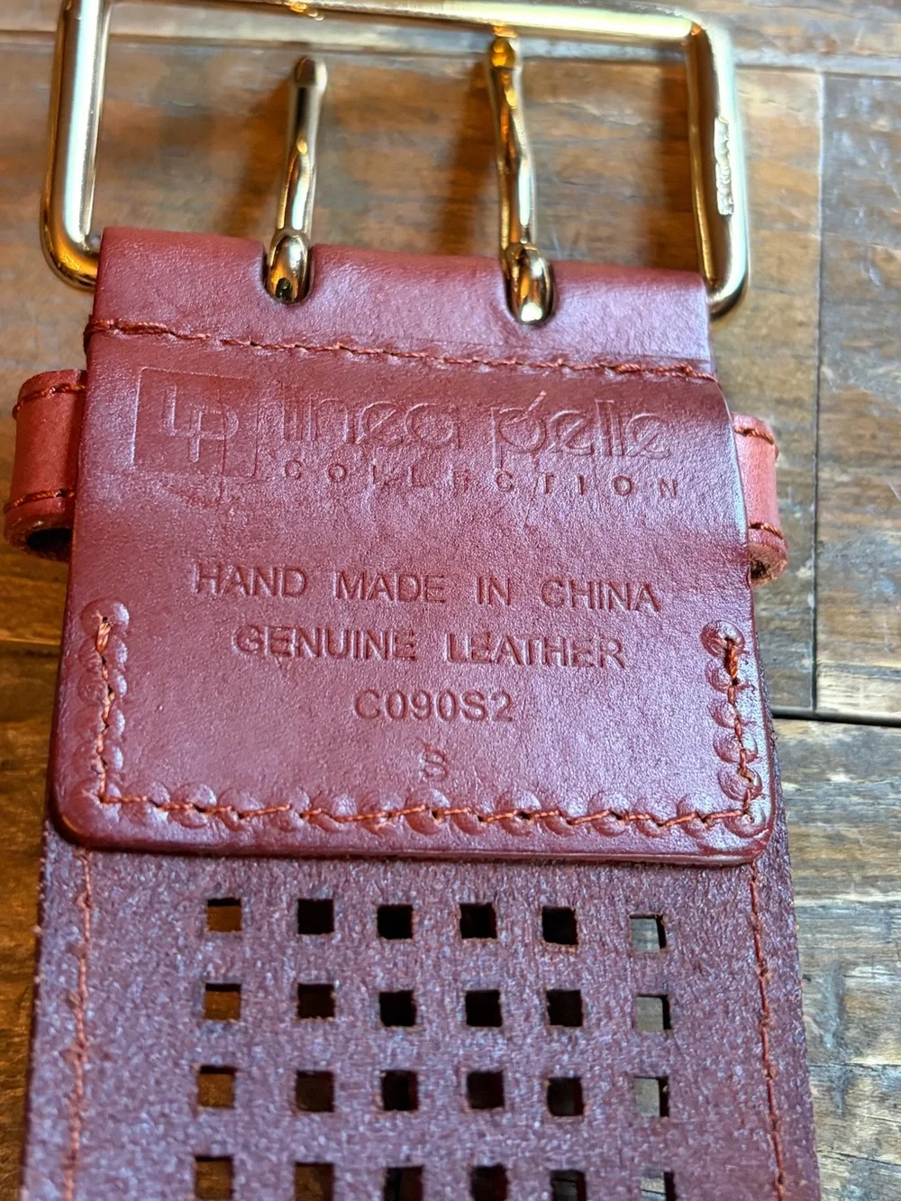 Linea  Pelle Collection Addison Cognac Leather Belt
